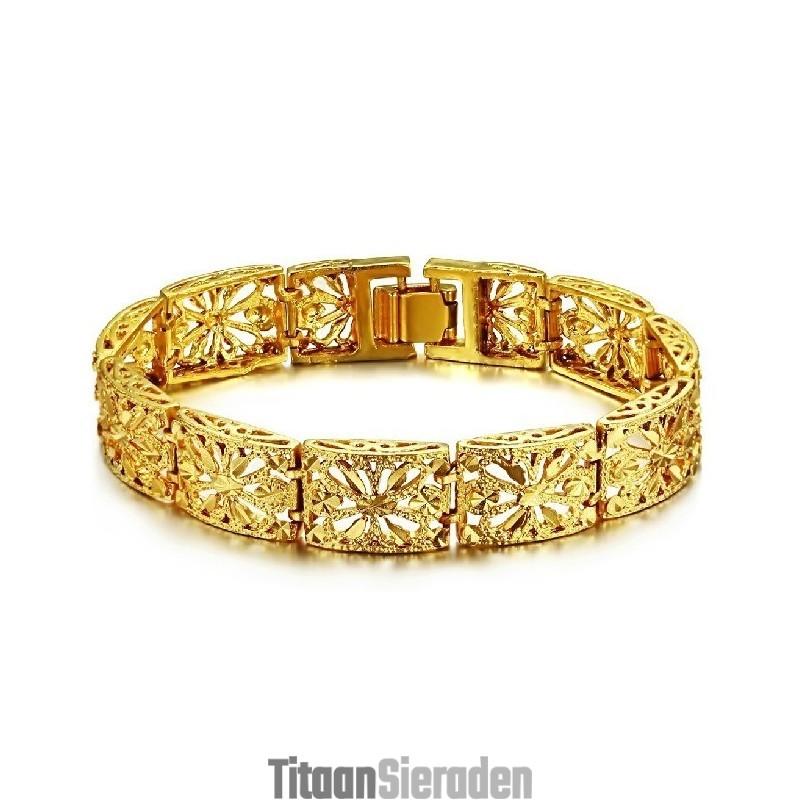 Kwaliteit En Kwantiteit Gegarandeerde Vrouwelijke Holle 18K Vergulde Armband Kwaliteit En Kwantiteit Gegarandeerde Vrouwelijke Holle 18K Vergulde Armband