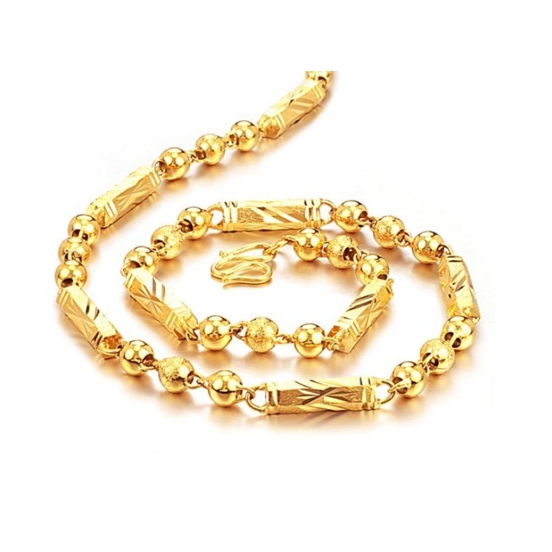 Gemakkelijk Te Gebruiken Mannelijke Scrub 18K Vergulde Ketting Gemakkelijk Te Gebruiken Mannelijke Scrub 18K Vergulde Ketting