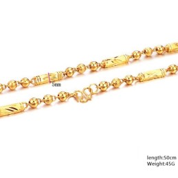 Gemakkelijk Te Gebruiken Mannelijke Scrub 18K Vergulde Ketting