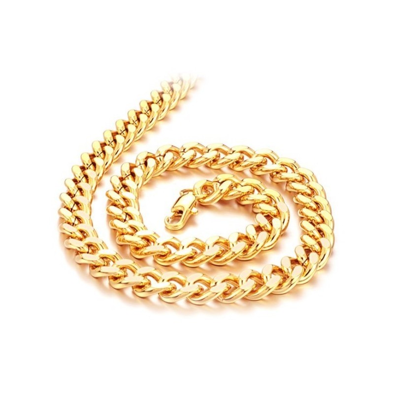 Hoogwaardige Mannelijke Twistvormige 18K Vergulde Ketting