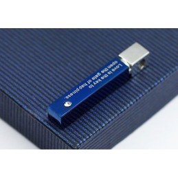 Super Mens Prachtige Blauwe Titanium Hanger - Gratis Ketting