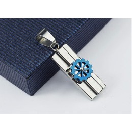 Unieke Heren Zilveren Titanium Hanger - Gratis Ketting