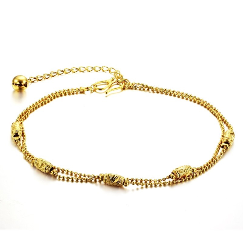 Compleet In Specificaties Dames 18K Vergulde Enkelband Compleet In Specificaties Dames 18K Vergulde Enkelband
