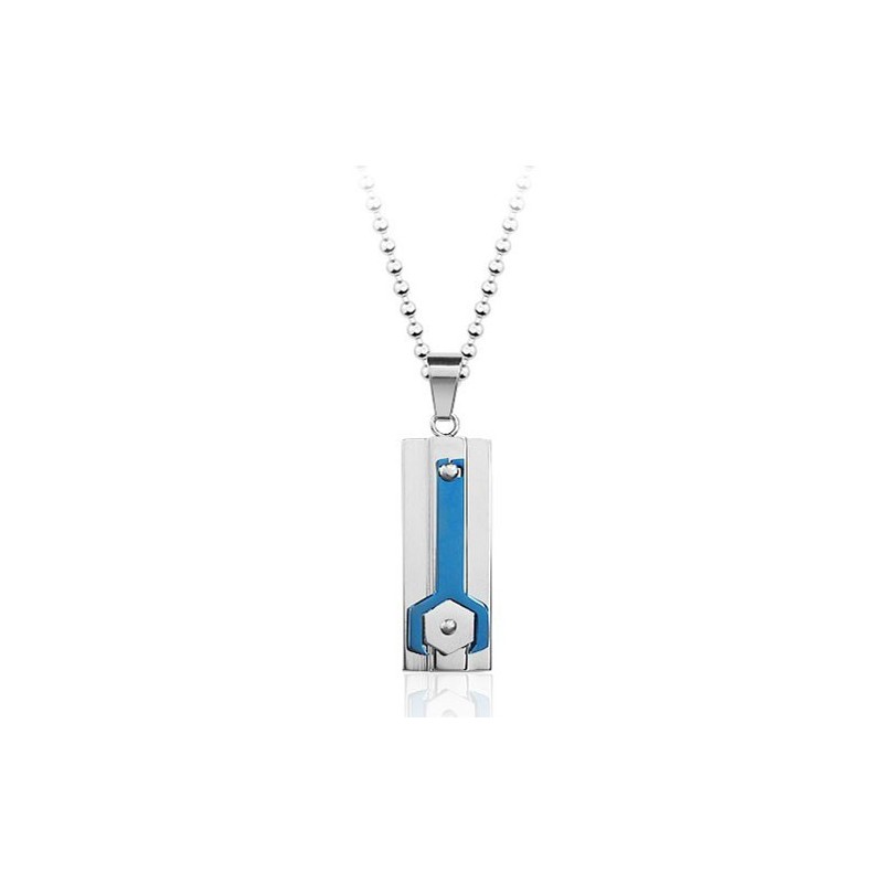 Kalmblauwe Titanium Hanger Mechanisch - Gratis Ketting Kalmblauwe Titanium Hanger Mechanisch - Gratis Ketting