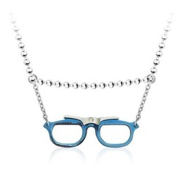 Populaire Titanium Hanger In De Vorm Van Een Bril Voor Heren - Gratis Ketting