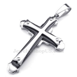 Drielaagse Titanium Kruishanger Ketting (Gratis Ketting)