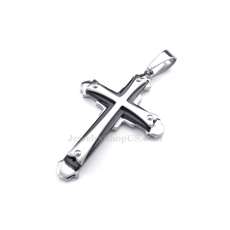 Drielaagse Titanium Kruishanger Ketting (Gratis Ketting) Drielaagse Titanium Kruishanger Ketting (Gratis Ketting)