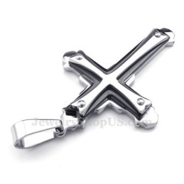 Drielaagse Titanium Kruishanger Ketting (Gratis Ketting)