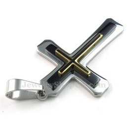 Drielaagse Titanium Kruishanger Ketting (Gratis Ketting)