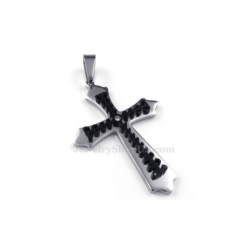 Zwarte Titanium Kruishanger Ketting (Gratis Ketting) Zwarte Titanium Kruishanger Ketting (Gratis Ketting)