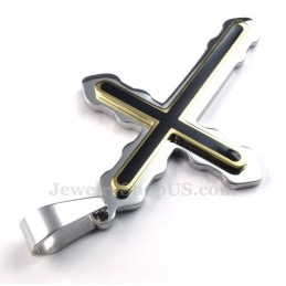 Ketting Met Twee Titanium Kruishangers (Gratis Ketting)