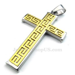 Herenmode Titanium Kruis Hanger Ketting (Gratis Ketting)