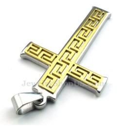 Herenmode Titanium Kruis Hanger Ketting (Gratis Ketting)