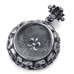 Titanium Kruishanger Ketting Versierd Met Schedel (Gratis Ketting)
