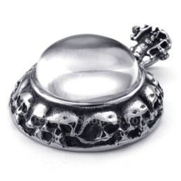 Titanium Kruishanger Ketting Versierd Met Schedel (Gratis Ketting)