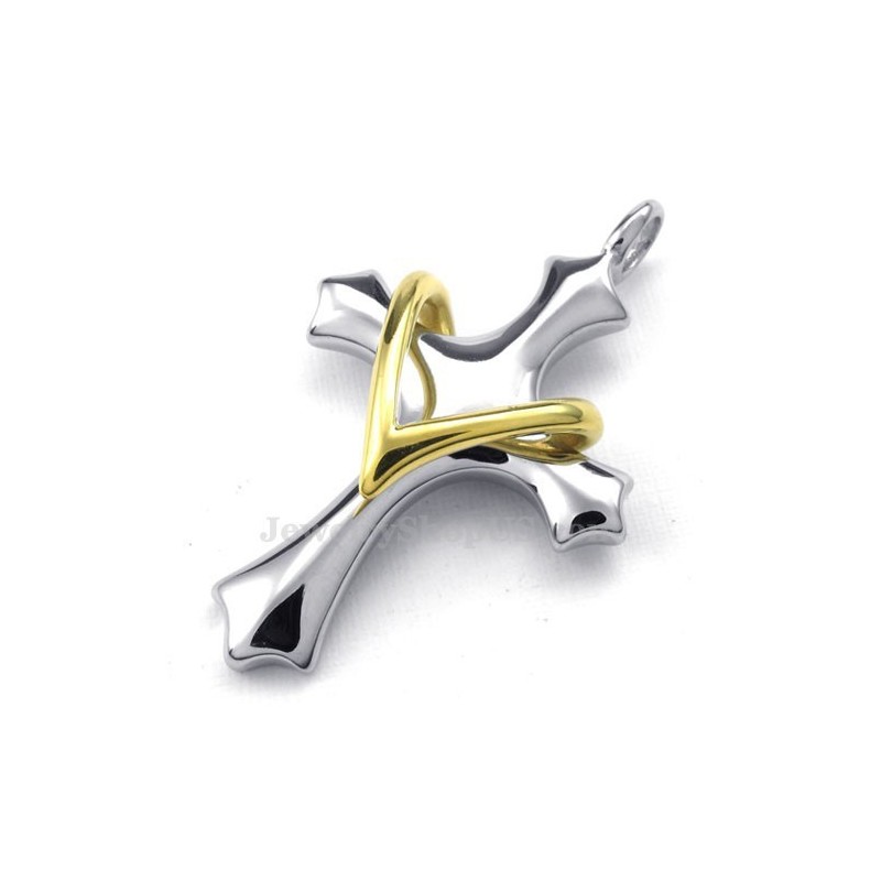 Liefde En Hart Kruis Titanium Hanger Ketting (Gratis Ketting) Liefde En Hart Kruis Titanium Hanger Ketting (Gratis Ketting)