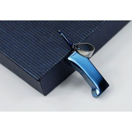Nieuwe Stijl Heren Blauwe Mobiele Telefoon Titanium Hanger - Gratis Ketting