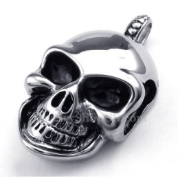 Zilveren Titanium Schedelhanger Ketting (Gratis Ketting)