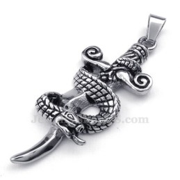 Titanium Slangenzwaard Hanger Ketting (Gratis Ketting)