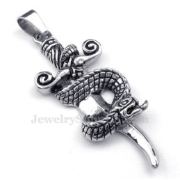 Titanium Slangenzwaard Hanger Ketting (Gratis Ketting)
