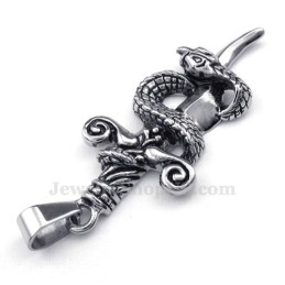 Titanium Slangenzwaard Hanger Ketting (Gratis Ketting)