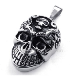 Elegante Titanium Schedelhanger Ketting (Gratis Ketting)