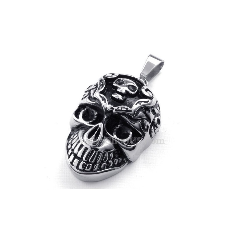 Elegante Titanium Schedelhanger Ketting (Gratis Ketting) Elegante Titanium Schedelhanger Ketting (Gratis Ketting)