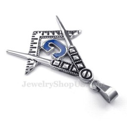 Titanium Vrijmetselaarshanger Ketting (Gratis Ketting)