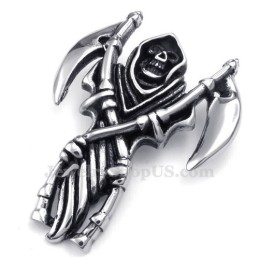 Titanium Grim Reaper Hanger Ketting (Gratis Ketting)