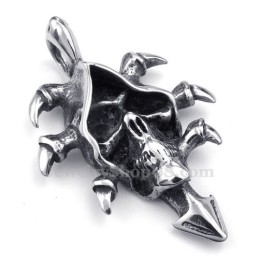 Prachtige Titanium Schedelhanger Ketting (Gratis Ketting)