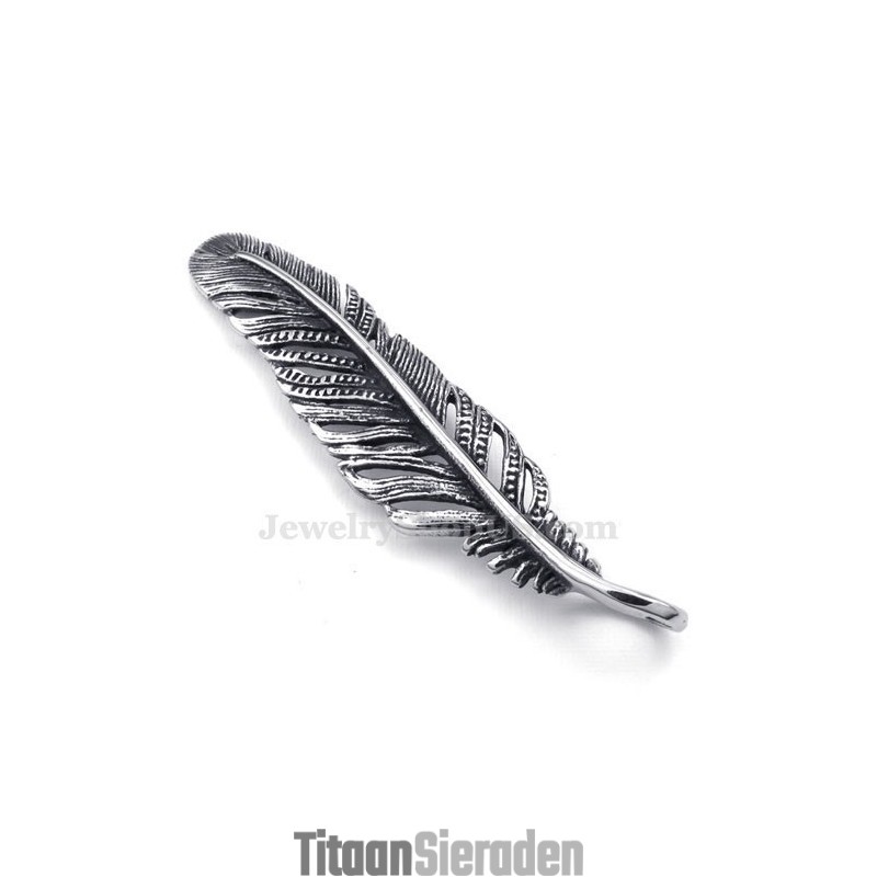 Titanium Veer Hanger Ketting (Gratis Ketting)