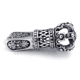 Ketting Met Keizerlijke Kroon Van Rood Zirkoon Van Titanium (Gratis Ketting)
