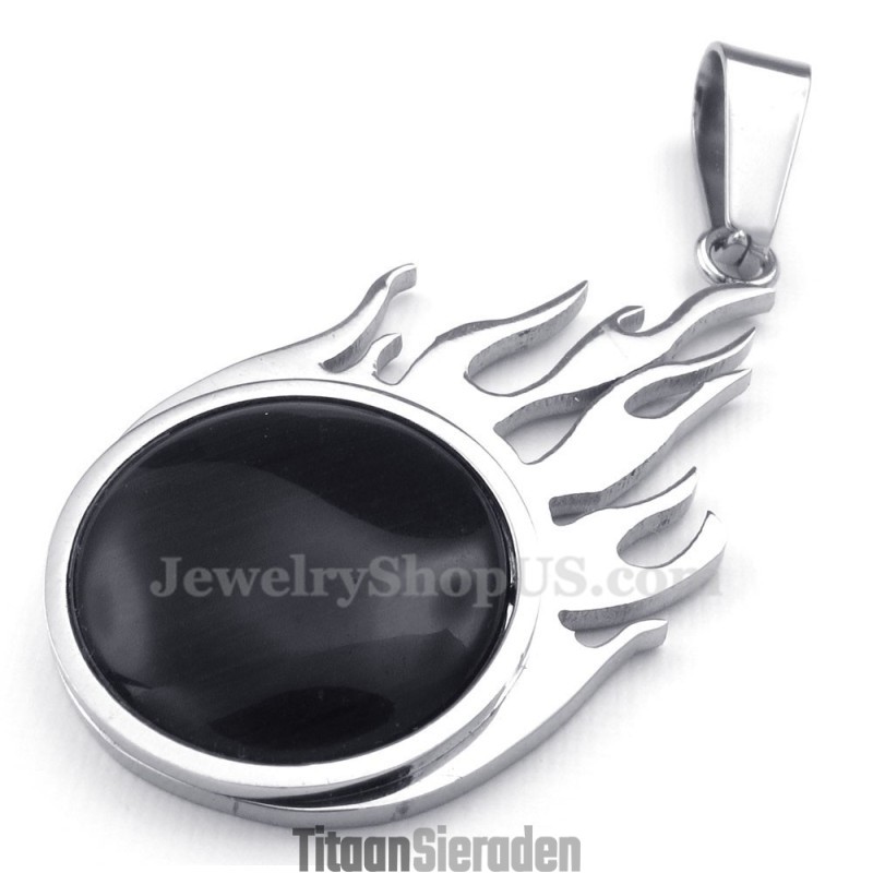 Titanium Zilveren Vuurbal Hanger Ketting (Gratis Ketting) Titanium Zilveren Vuurbal Hanger Ketting (Gratis Ketting)
