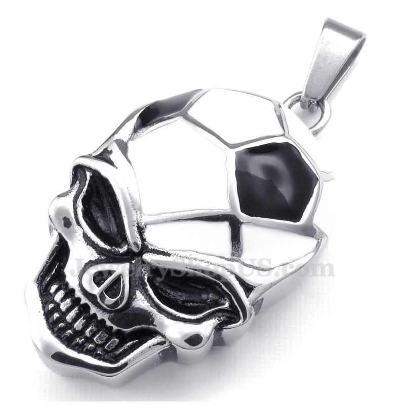 Titanium Voetbal- En Voetbalschedelhangerketting (Gratis Ketting) Titanium Voetbal- En Voetbalschedelhangerketting (Gratis Ketting)