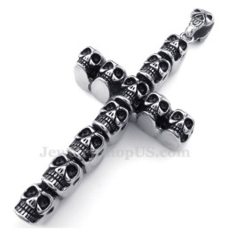 Titanium Schedelkruis Hanger Ketting (Gratis Ketting)