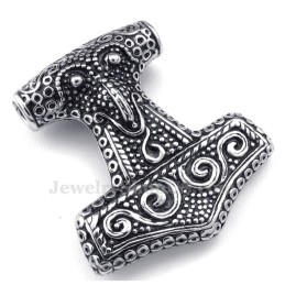 Titanium Thor'S Hammer Hanger Ketting (Gratis Ketting)