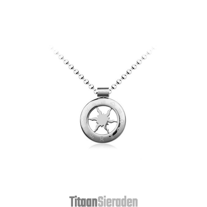 Horoscoop Cirkel Titanium Hanger - Gratis Ketting