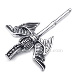 Titanium Kroon Scepter Hanger Ketting (Gratis Ketting)