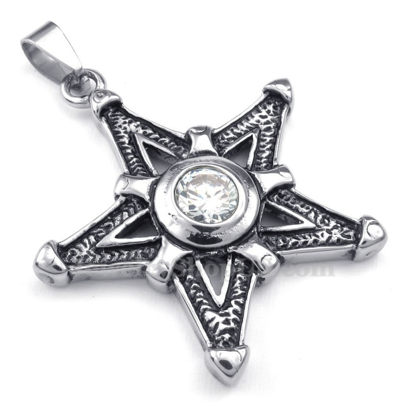Witte Zirkoon Titanium Geluksster Hanger Ketting (Gratis Ketting) Witte Zirkoon Titanium Geluksster Hanger Ketting (Gratis Ketting)