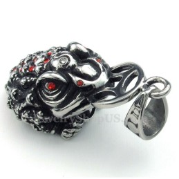 Titanium Paddenhanger Ketting (Gratis Ketting)