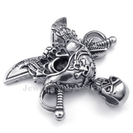 Titanium Schedel Corsair Hanger Ketting (Gratis Ketting)