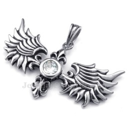Titanium Vleugels Hanger Ketting (Gratis Ketting)