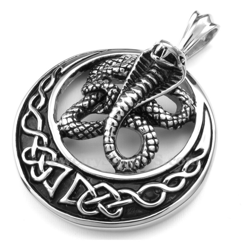 Titanium Cobra Hanger Ketting (Gratis Ketting)