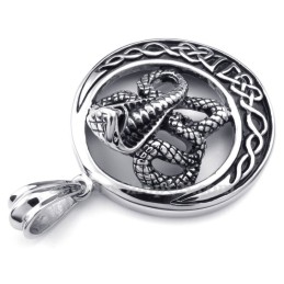 Titanium Cobra Hanger Ketting (Gratis Ketting)