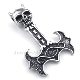 Titanium Thor'S Hammer Hanger Ketting (Gratis Ketting)