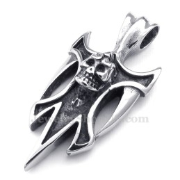 Titanium Schedel Hanger Ketting (Gratis Ketting)