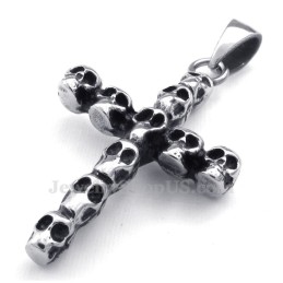 Titanium Schedelkruis Hanger Ketting (Gratis Ketting)
