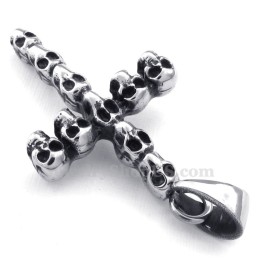 Titanium Schedelkruis Hanger Ketting (Gratis Ketting)