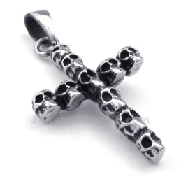 Titanium Schedelkruis Hanger Ketting (Gratis Ketting)
