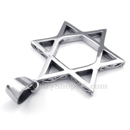 Hollow Out Star Men'S Personality Titanium Hanger Ketting (Gratis Ketting)